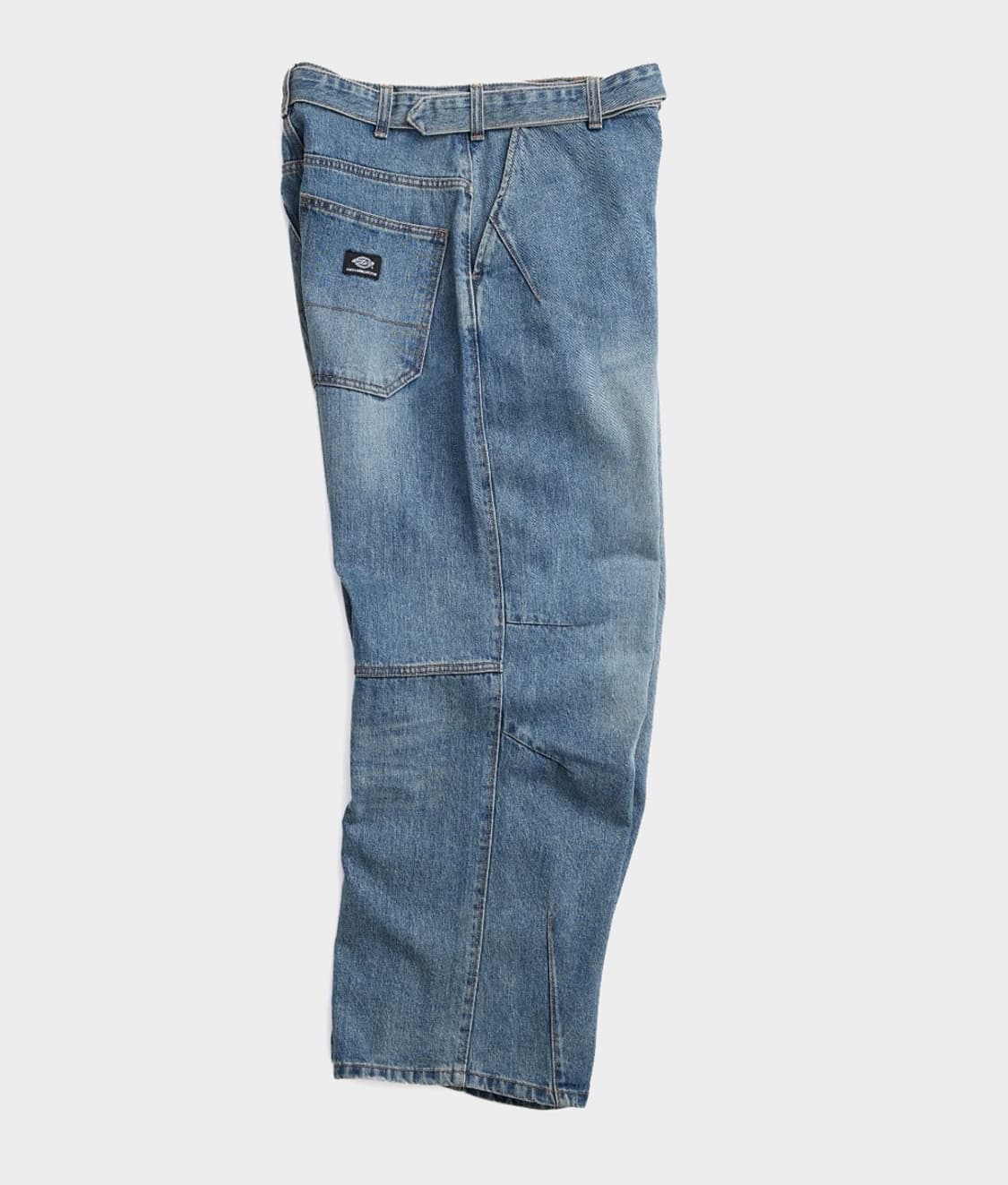 해칭룸X디키즈 벨티드 스노우 데님팬츠 Washed Blue 3 size 상품이미지3