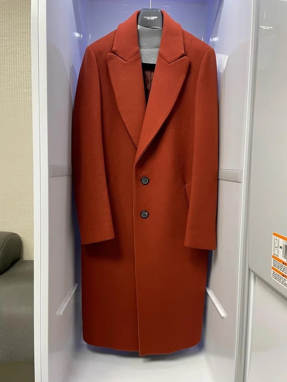 우영미 오렌지 캐시미어 오버핏 코트 46사이즈 상품이미지1