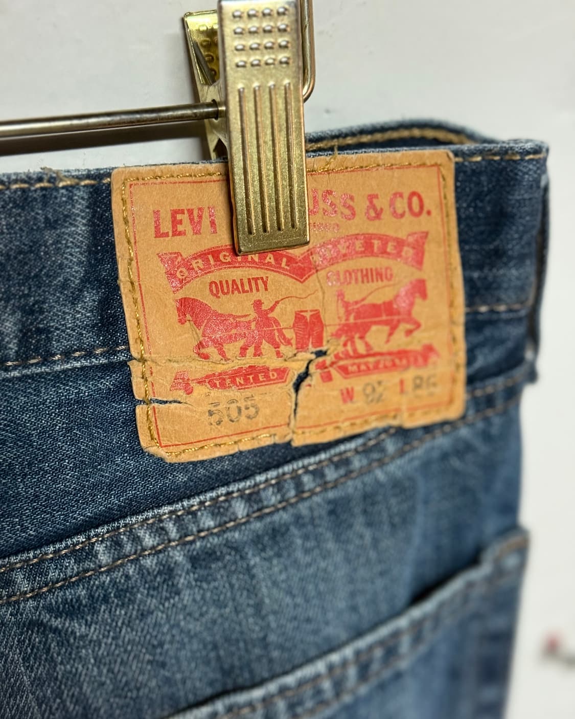 리바이스 505 레귤러핏 데님 팬츠 36 상품이미지5