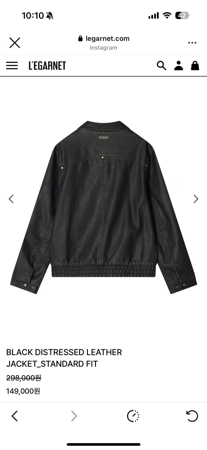 르가넷 빈티지 스탠다드 레더자켓 상품이미지6