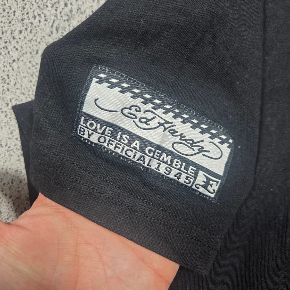 ✨ (만원 빈티지) 에드하디 포켓 백로고 블랙 반팔티  상품이미지3