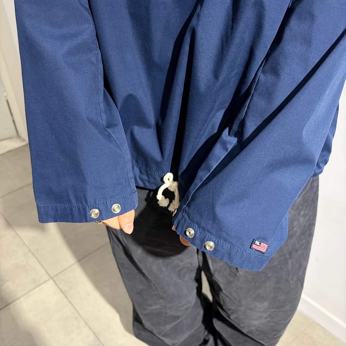 폴로 네이비 하프 아노락 후드 상품이미지4