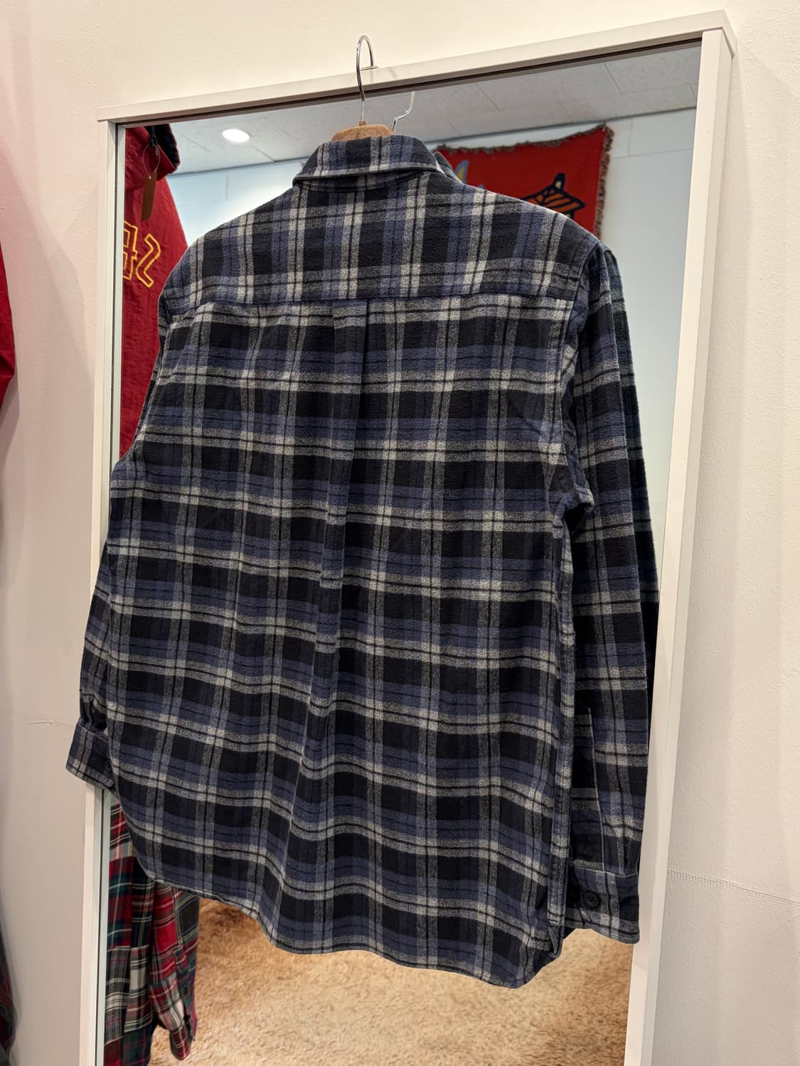 00s L.L.Bean 엘엘빈 헤비코튼 샤모아 플란넬 체크 셔츠 상품이미지5
