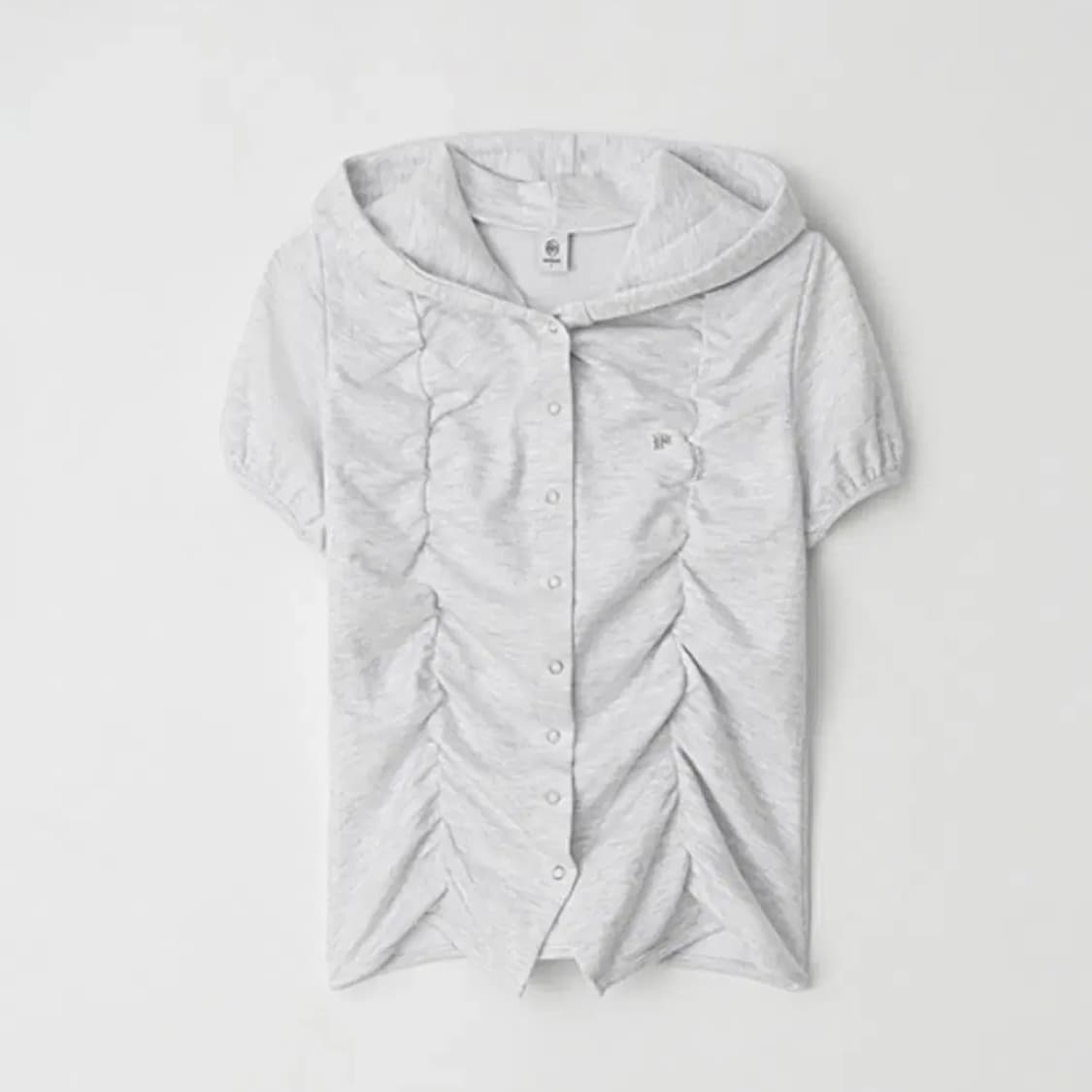 론론 SHIRRING SNAP SHORT HOODIE 상품이미지2