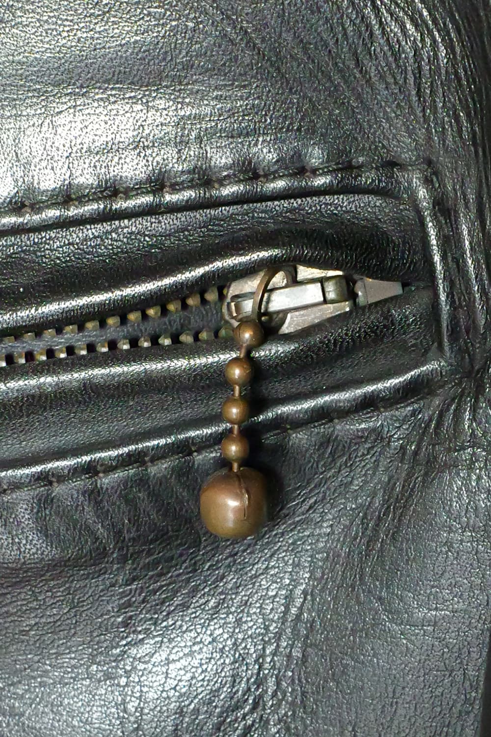 에어로레더 소가죽 자켓 블랙 하프벨트 38 상품이미지6