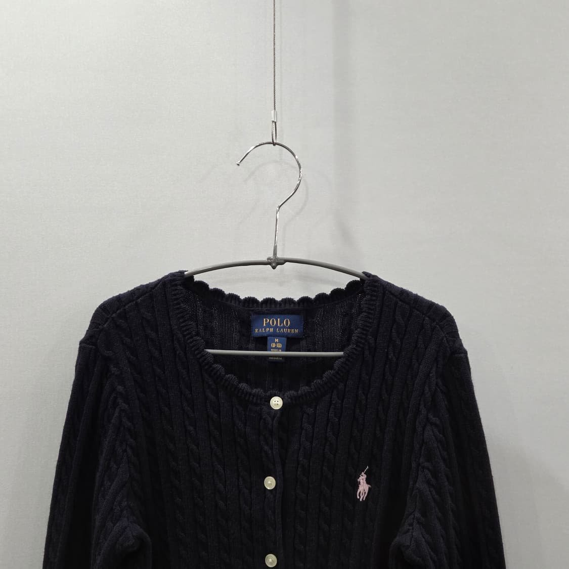 폴로랄프로렌 여아 케이블 니트 가디건 네이비 M/8/10  상품이미지2