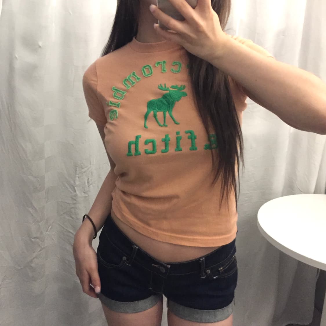 Abercrombie 아베크롬비 슬림핏 피치 반팔티 상품이미지2