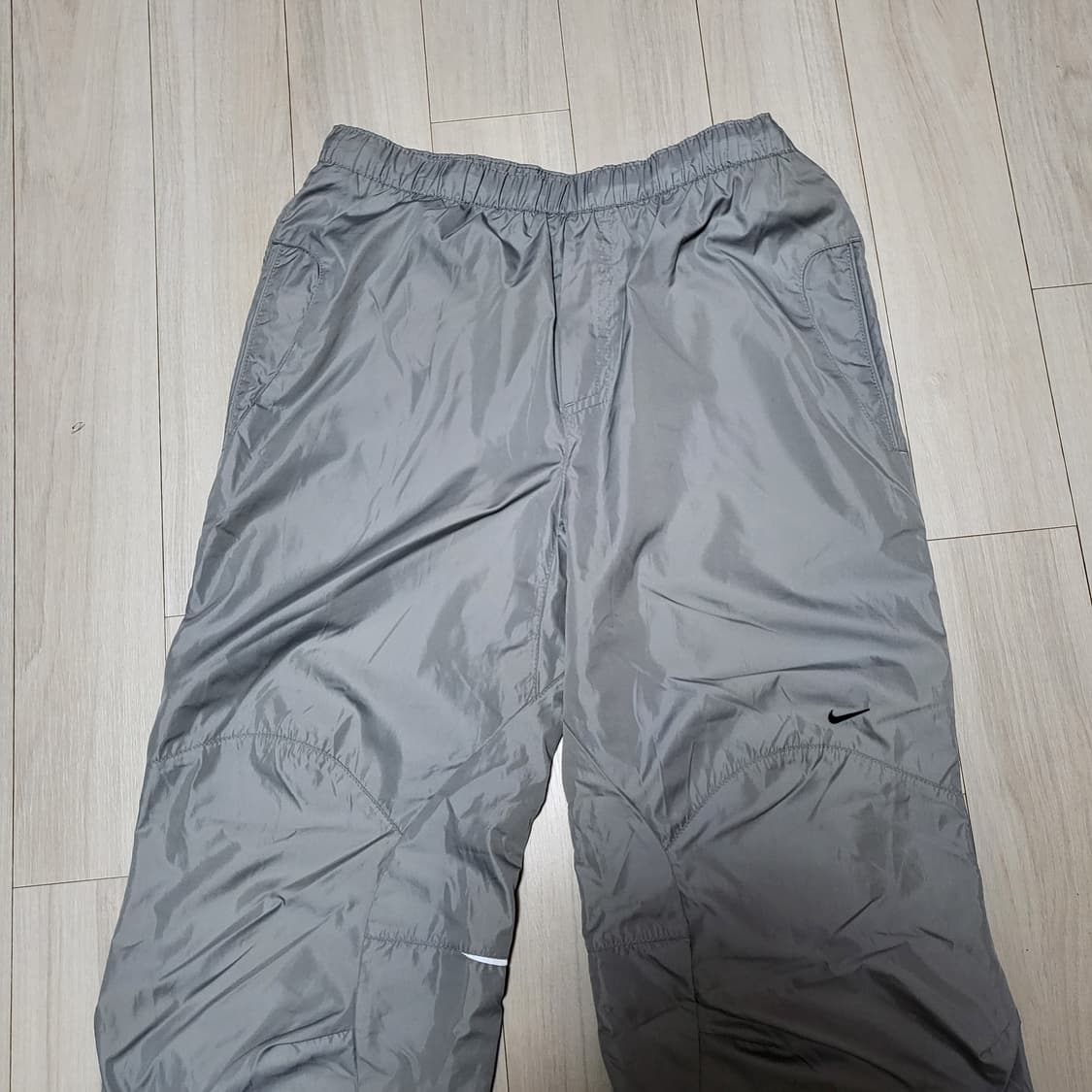 (S 55) y2k 나이키 올드스쿨 우븐팬츠 실버그레이 nike 트랙팬츠 상품이미지4