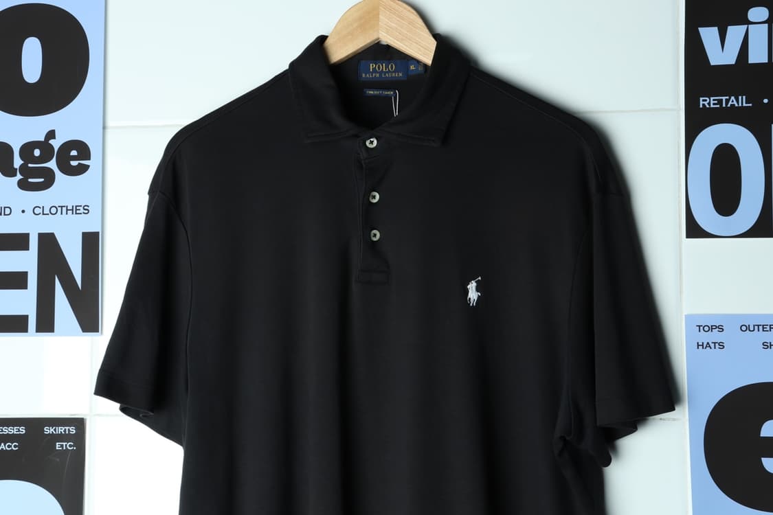 (XL-3XL) 폴로 랄프로렌 반팔 카라 티셔츠 USA 블랙-H30568 상품이미지3