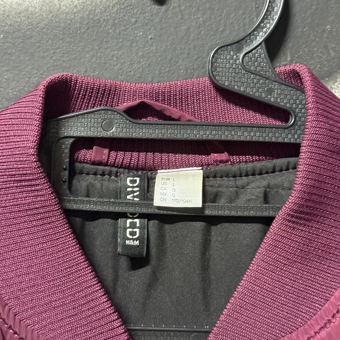 H&M 마룬 Ma-1 루즈핏 플라이트 자켓 상품이미지6
