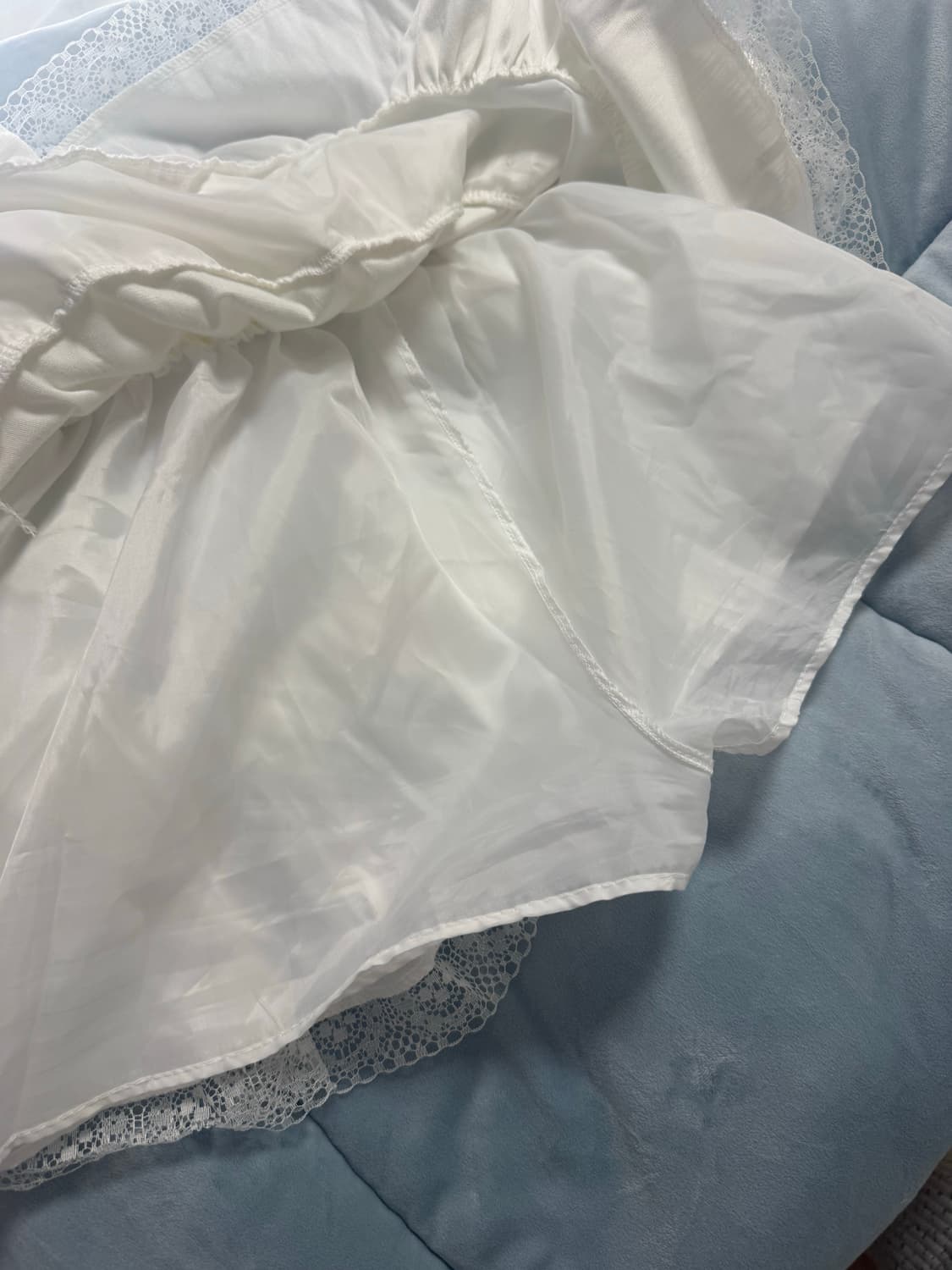 🎀귀염뽀짝여친재질st🎀 수플레 레이스 골덴 스웨이드 밴딩 캉캉 플레어 상품이미지5