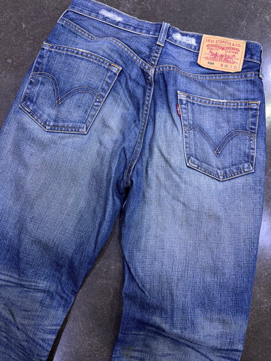 리바이스 524 스트레이트핏 00's 빈티지 워싱 데님팬츠 30 상품이미지5