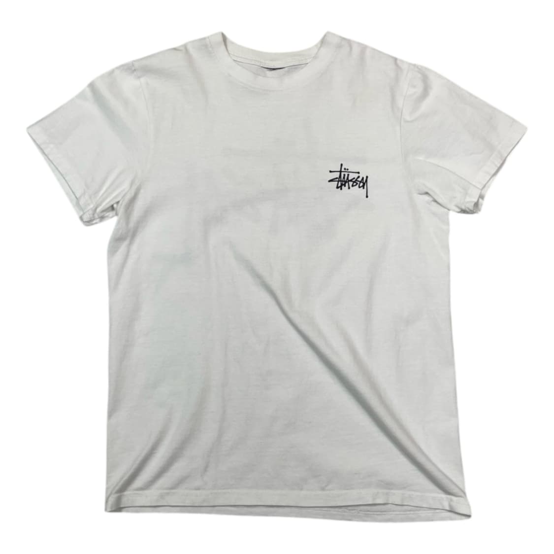 스투시 Stussy 화이트 스탁로고 반팔 티셔츠 상품이미지1