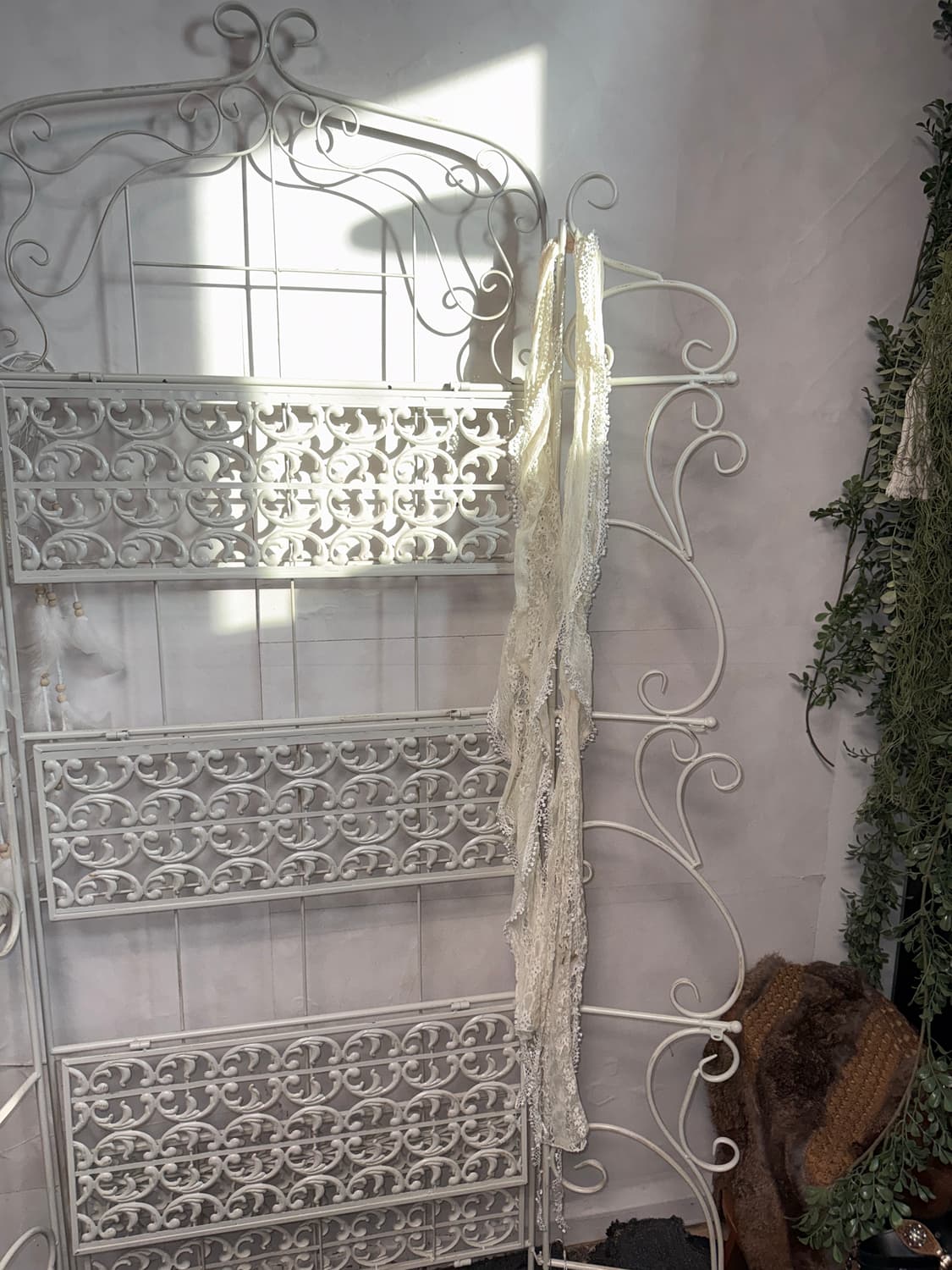 Ivory grunge floral lace scarf  상품이미지3