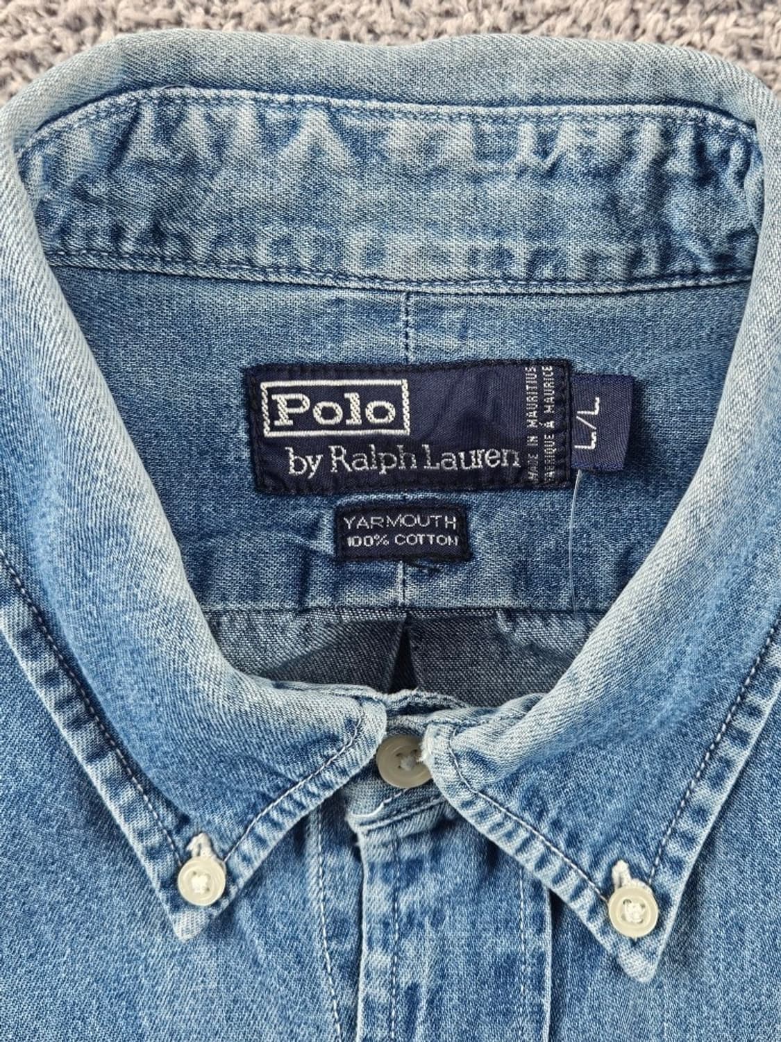 80's 폴로랄프로렌 베이직 데님 셔츠 ( L ) / 10845 상품이미지9