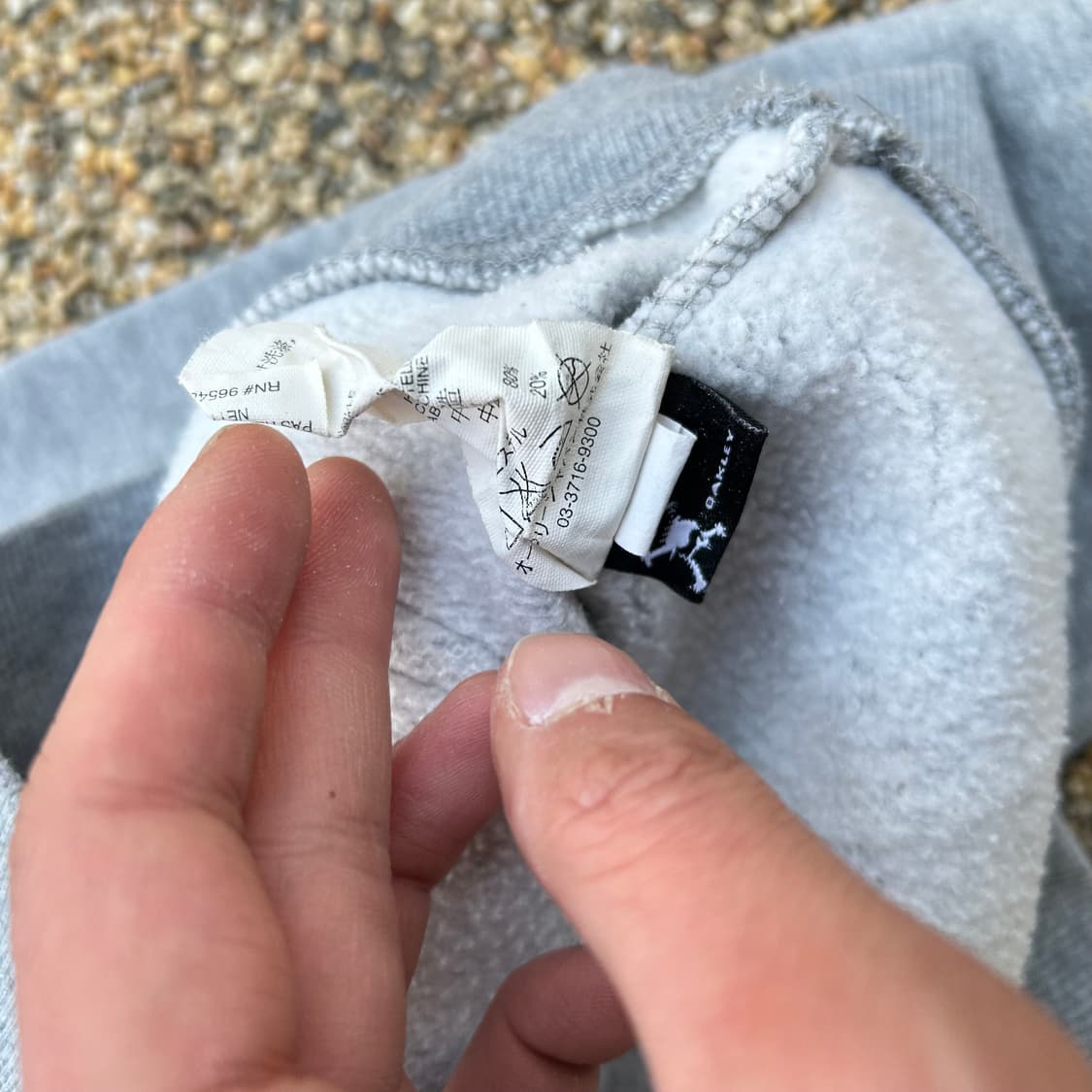 오클리 유니언잭 로고 그레이 후드티 상품이미지7