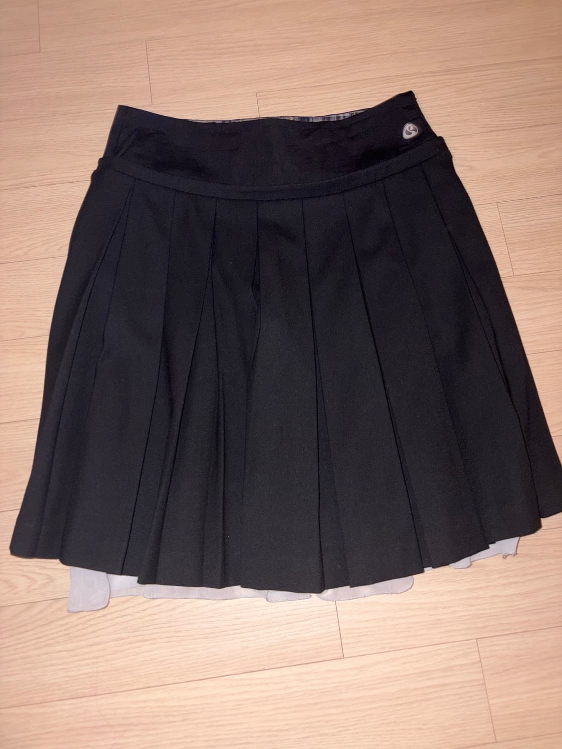 DOUBLE WAISTED PLEATS SKIRT BLACK 상품이미지2