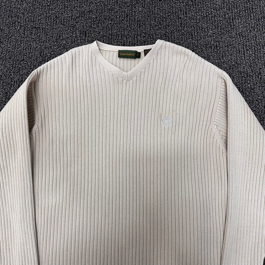 Timberland 팀버랜드 V넥 니트 아이보리 M 상품이미지3