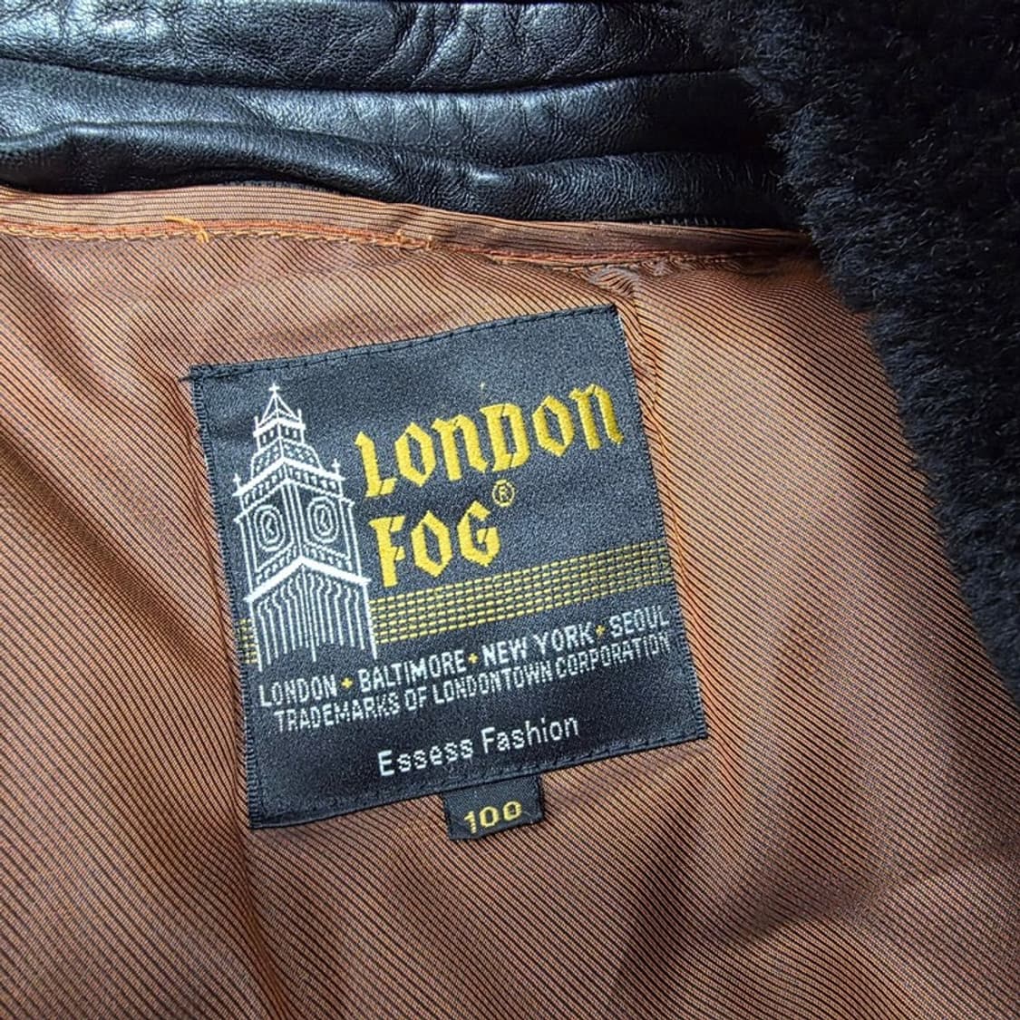 LONDON FOG 빈티지 양가죽 퍼카라 점퍼 L 상품이미지6