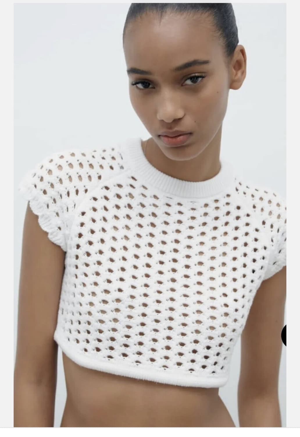 zara slit knit crop top 상품이미지3