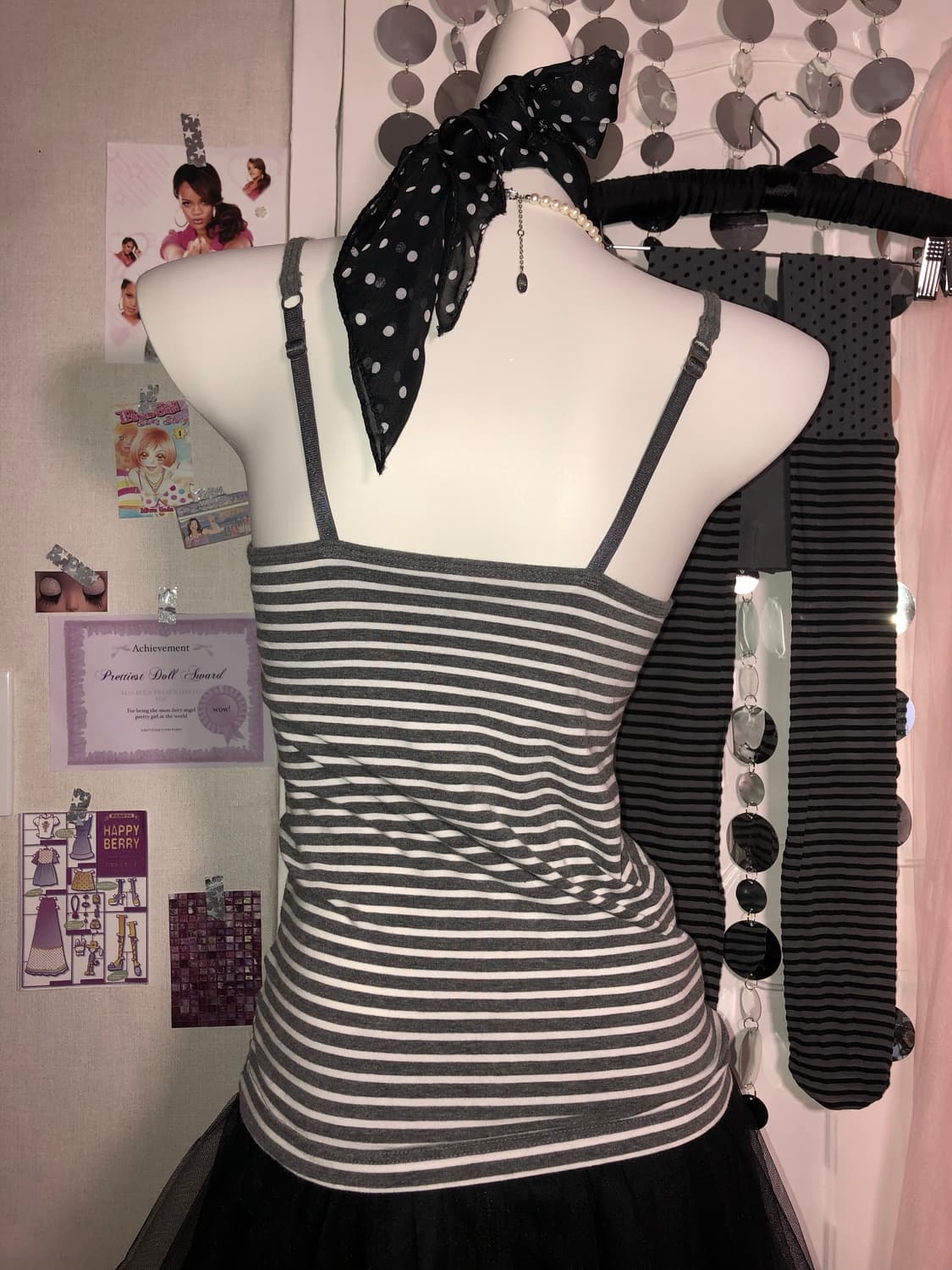 gray stripe sleeveless  상품이미지2