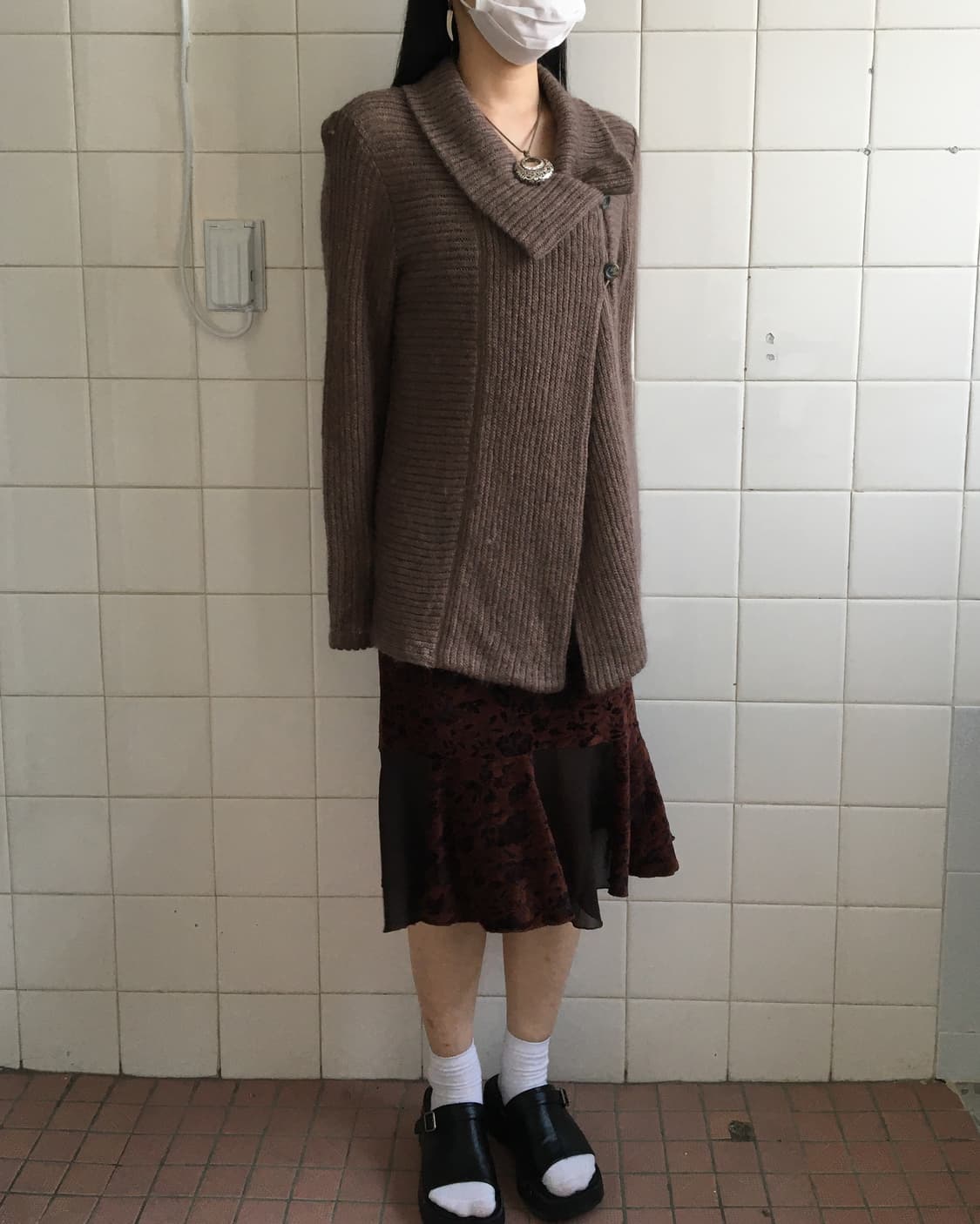 Drape point knit cardigan 상품이미지6