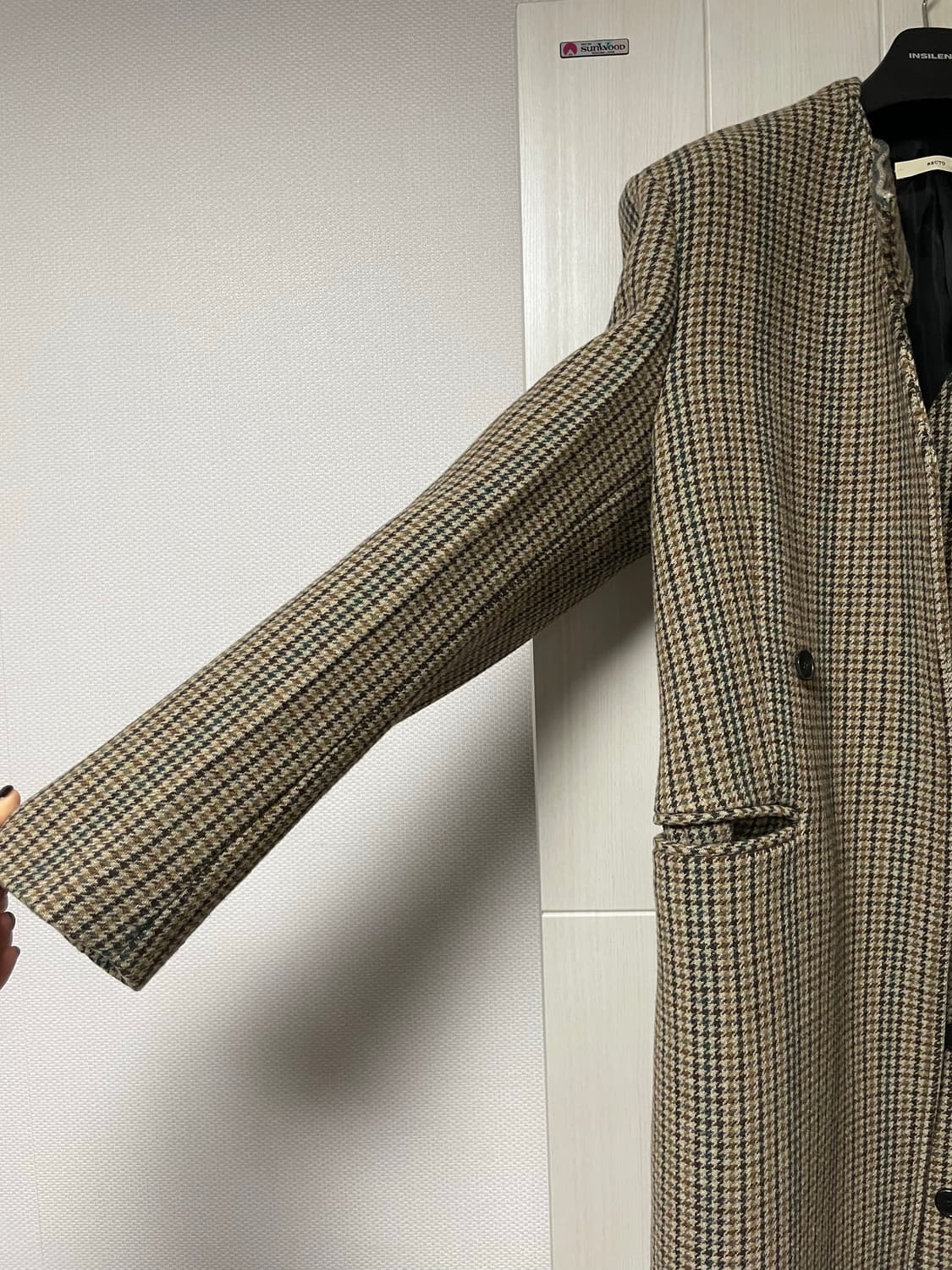 렉토 체크 코트 M 사이즈 상품이미지2