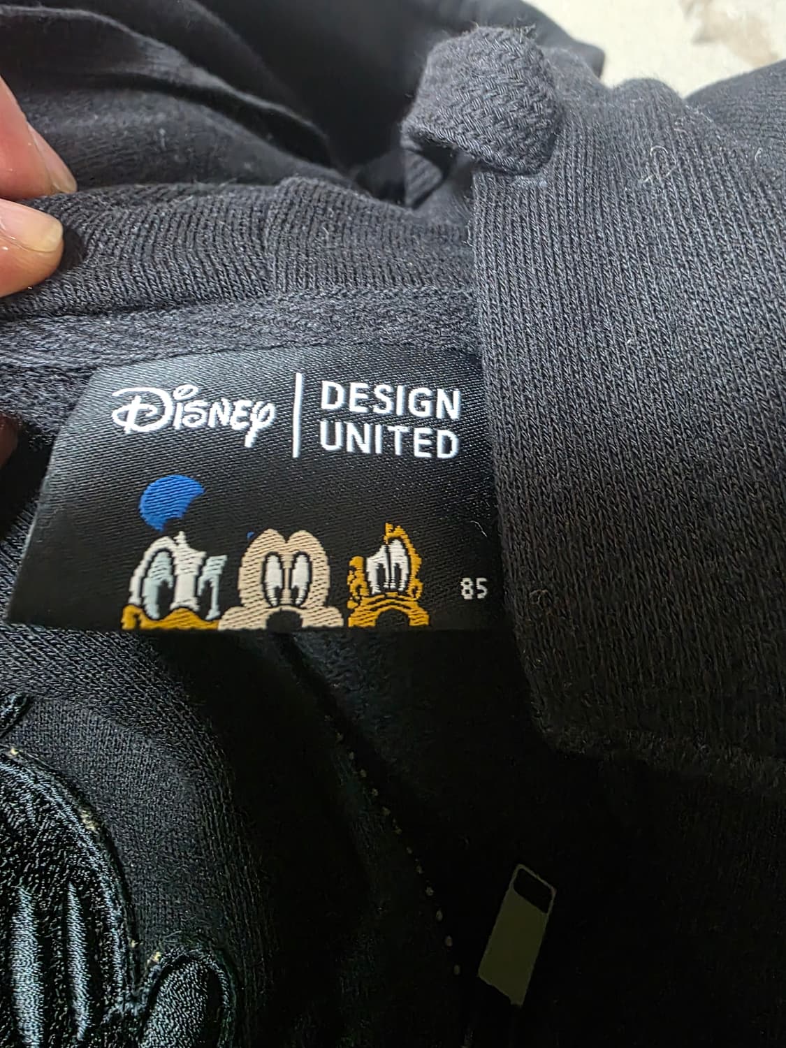 디즈니 미키마우스 후드집업 85 블랙 상품이미지3