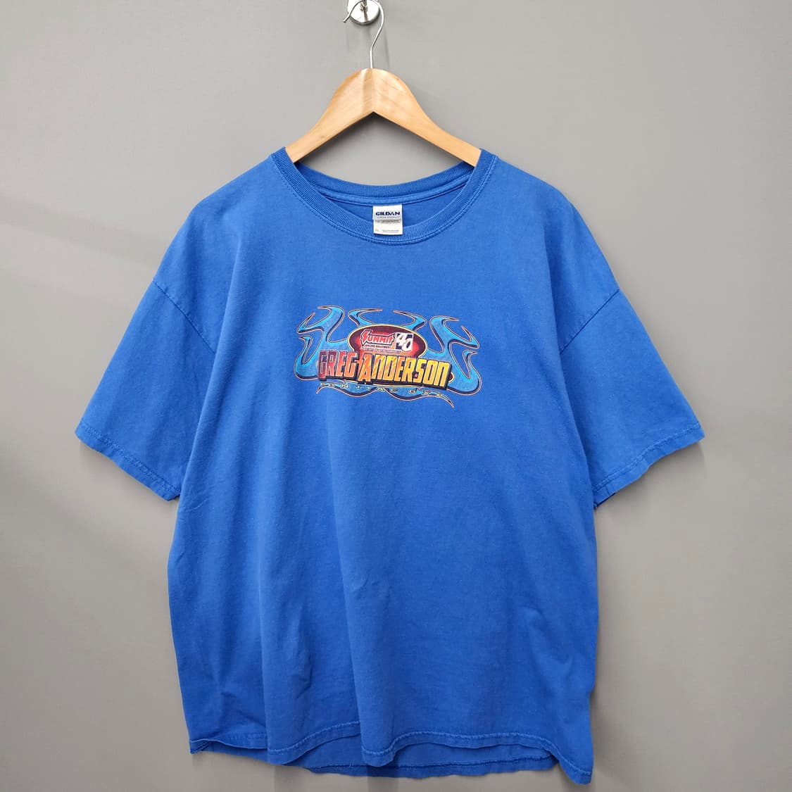 USA 90's 그래픽 프린팅 빈티지 반팔티 블루 상품이미지2