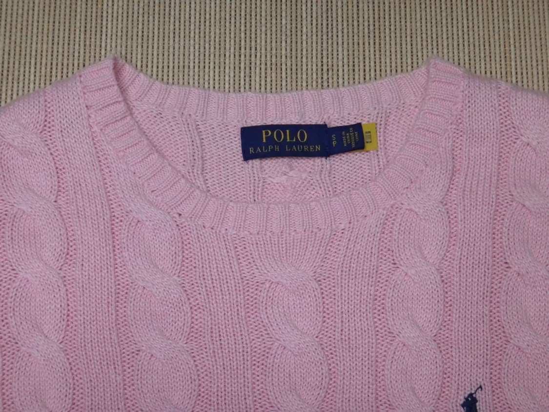 (M/95) 폴로랄프로렌 남성 라운드 꽈배기 면 니트 상품이미지6