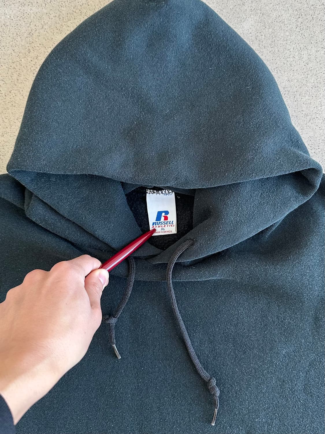 00s 빈티지 러셀 후드 그린 XL 상품이미지6