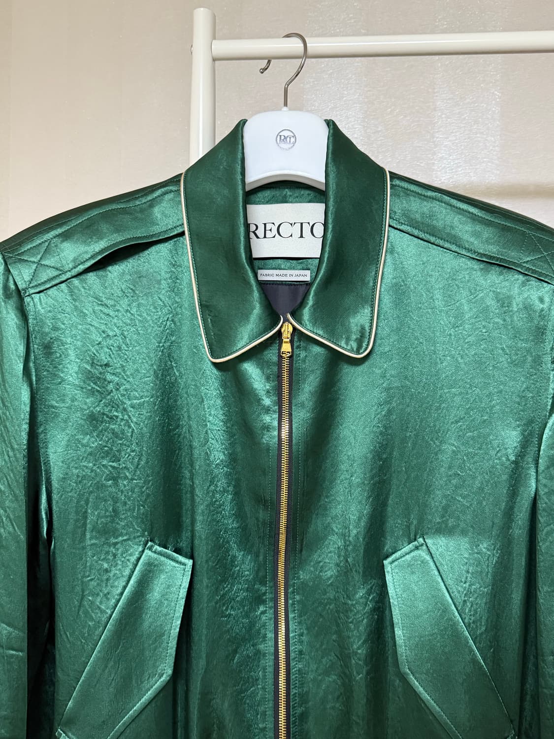 렉토 25ss 80s 플루이드 벤 자켓 빈티지 그린 상품이미지2