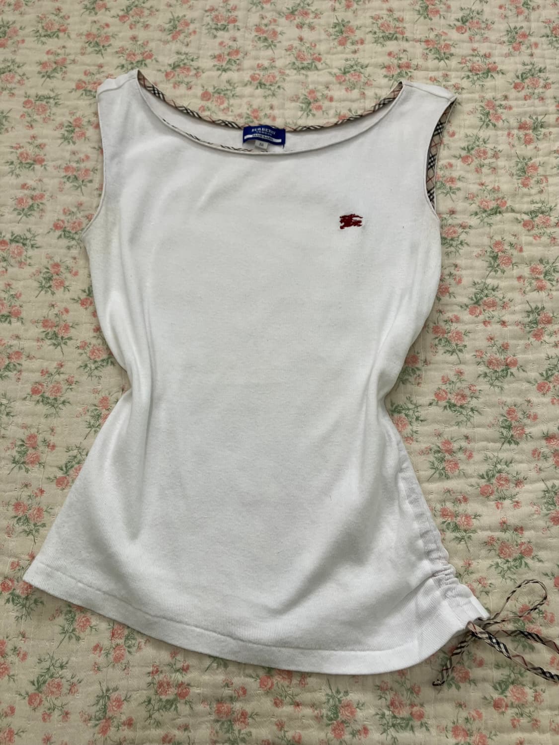 버버리 블루라벨 사이드 셔링 나시 1078 모리걸 y2k 스트릿 갸루 펑 상품이미지1