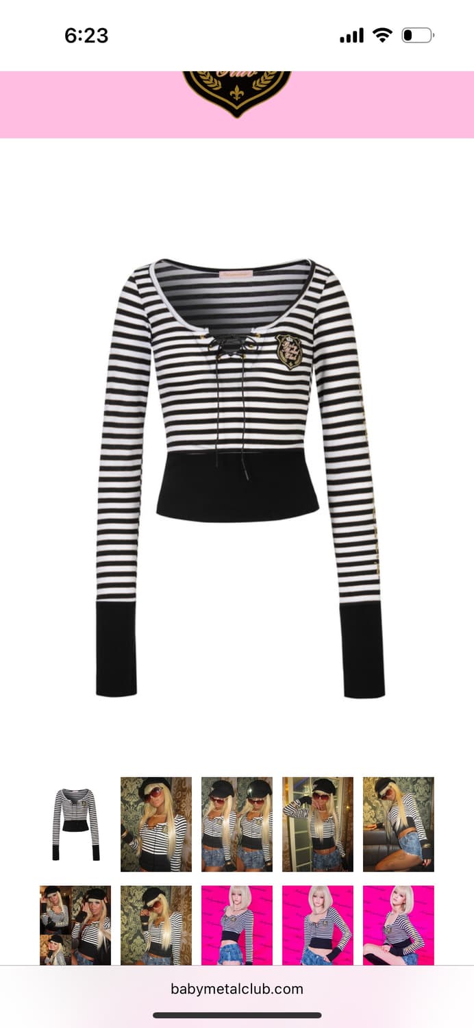 베이비메탈클럽 아리아탑 블랙 babymetalclub aria top 상품이미지1