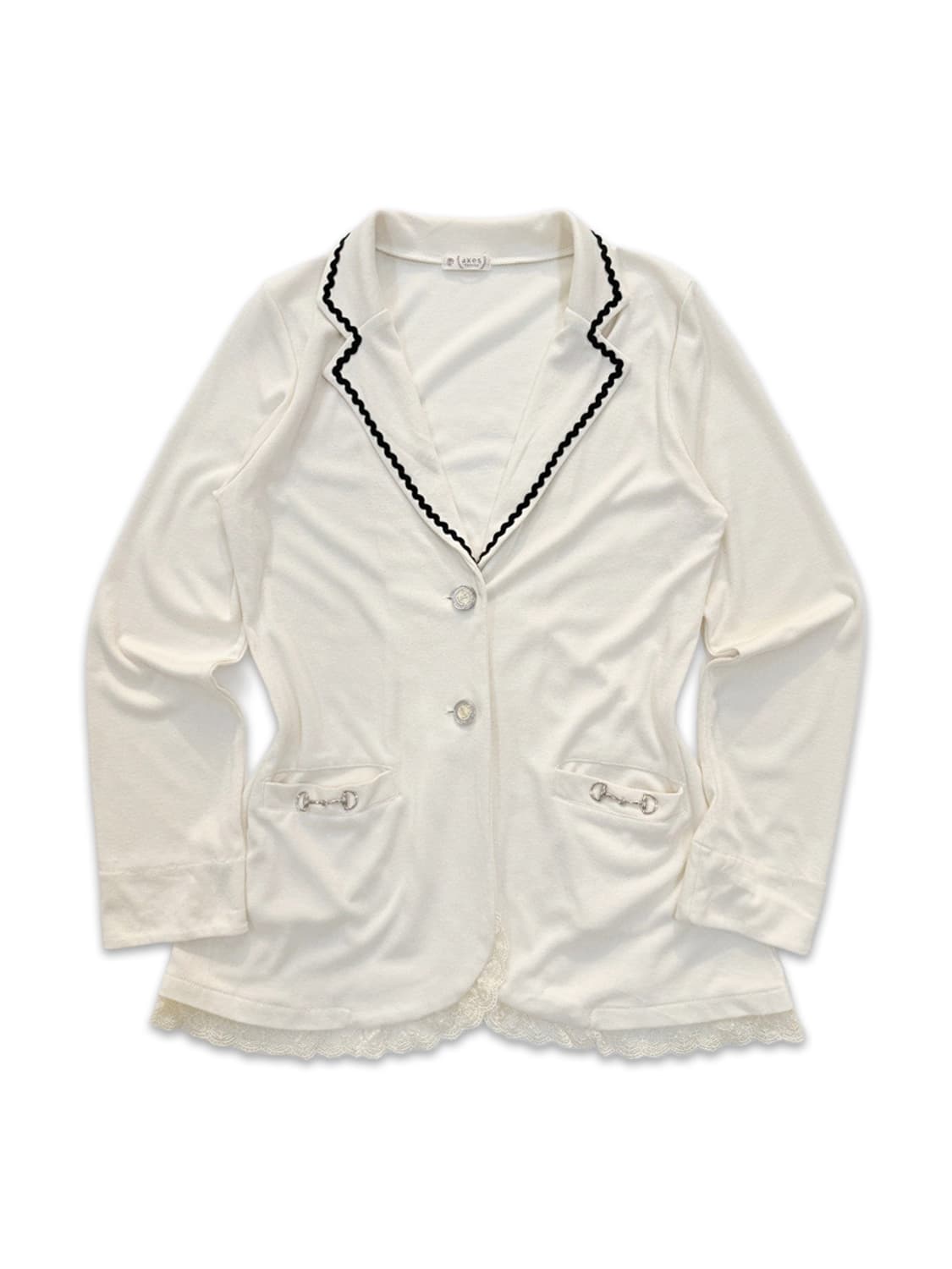 빈티지 Axes Femme 아이보리 레이스 가디건 상품이미지1