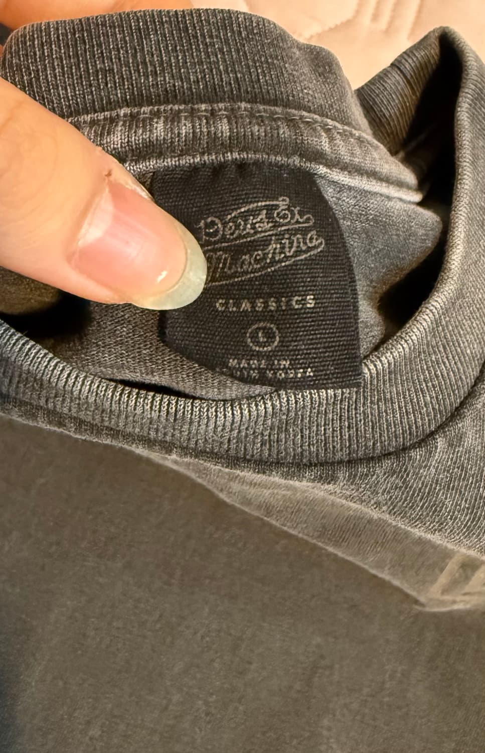 데우스 엑스 마키나 빈티지 워시드 서울 티셔츠 차콜 블랙 L 상품이미지3