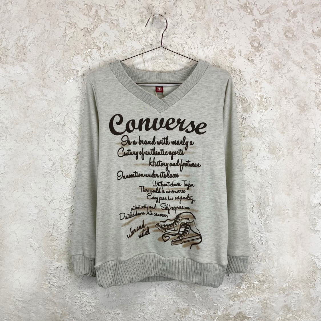 컨버스 프린팅 멜란지 스웻셔츠 상품이미지1