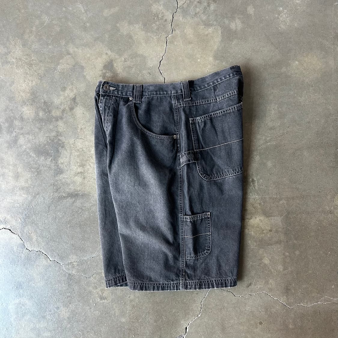 블랙 데님 버뮤다 팬츠 상품이미지2