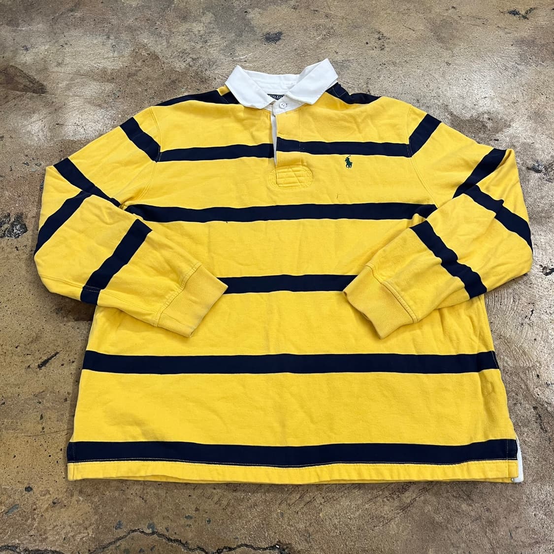 폴로 랄프로렌 옐로우 꿀벌 스트라이프 카라 긴팔티셔츠 상품이미지2