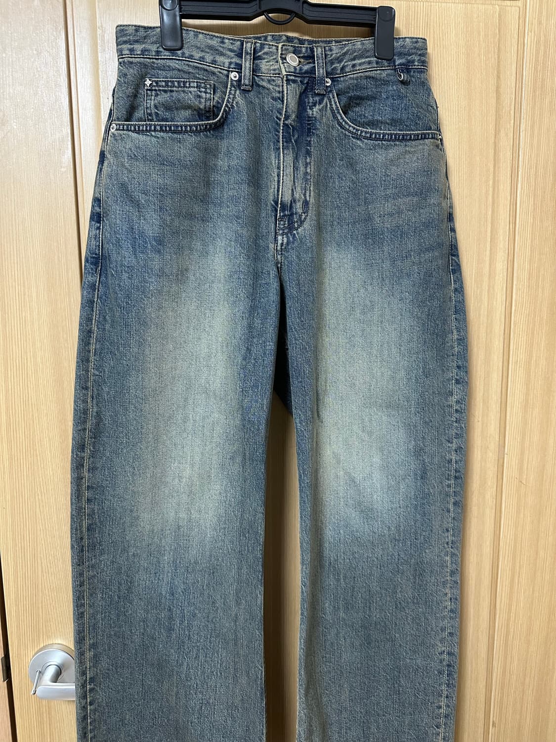 벨리에 트루 와이드 데님팬츠 스모크 인디고 상품이미지1