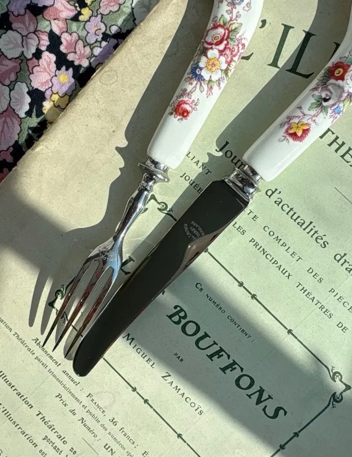 영국 빈티지 로얄크라운더비 나이프&포크세트 상품이미지3