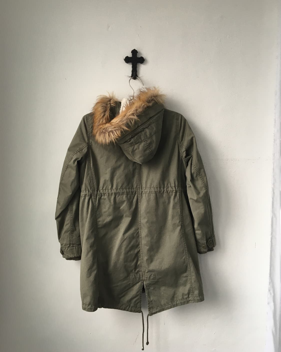 Fake fur hood filed jacket 상품이미지3