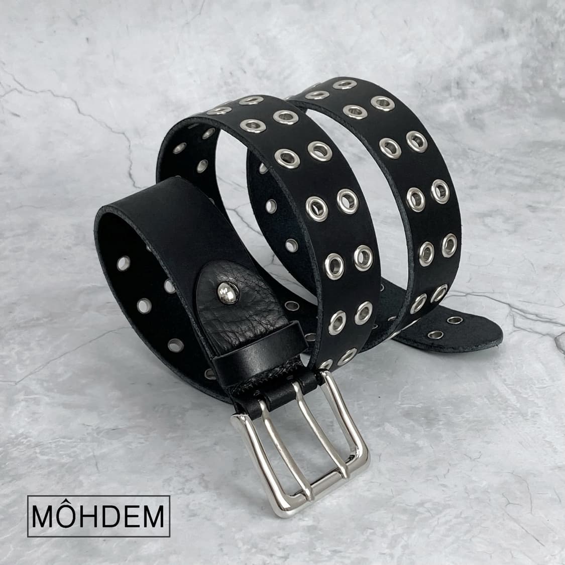 [Unisex]더블 아일렛 이태리소가죽 벨트 상품이미지7