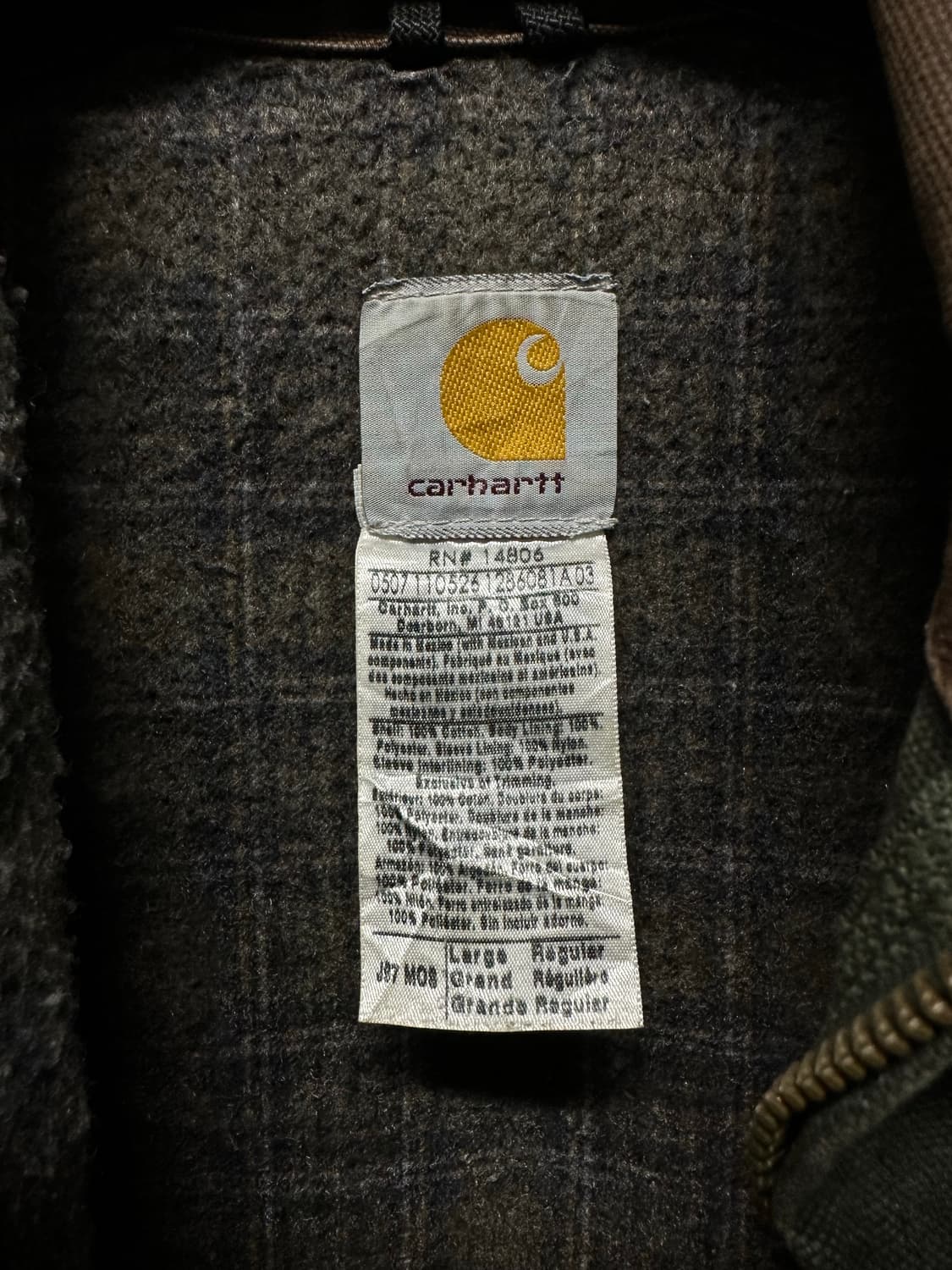 칼하트 디트로이트 자켓 J97 MOS(모스그린) 상품이미지5