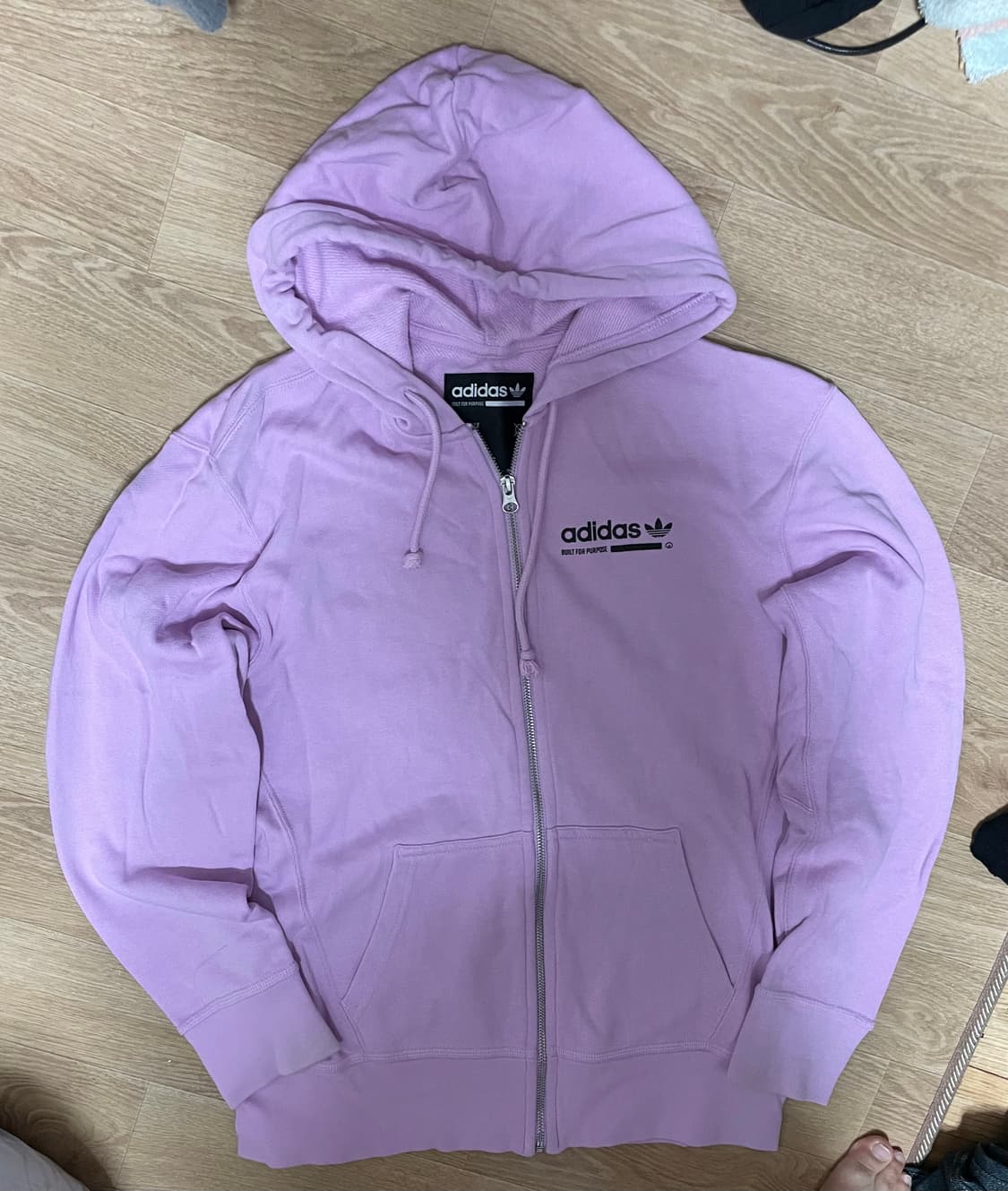 아디다스 연보라 핑크 후드집업 져지 대장 트레이닝 상품이미지1