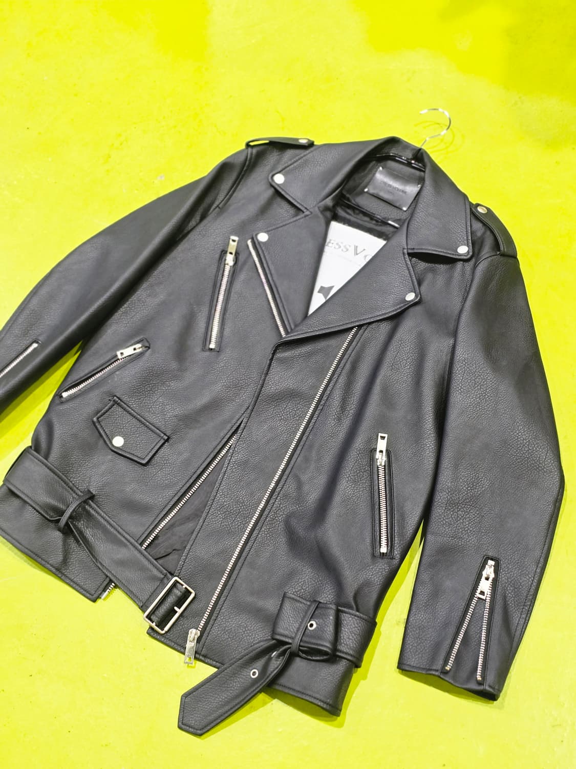 블랙 레더 라이더 자켓 상품이미지1