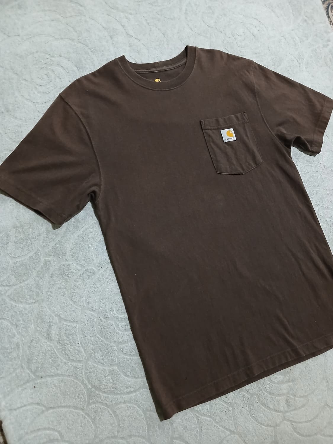 칼하트 브라운 포켓 반팔티 S 상품이미지2