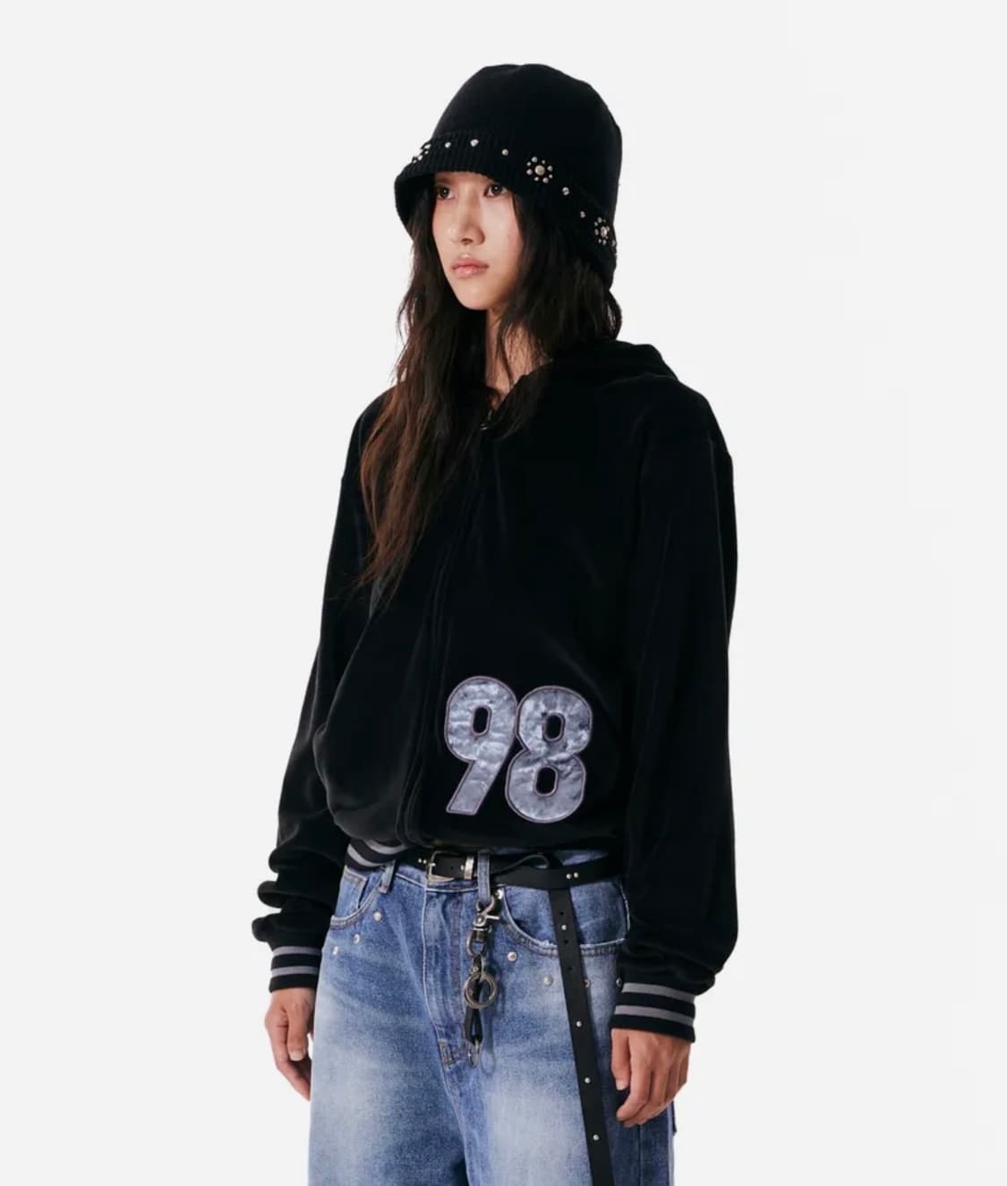 아캄 98 patch 벨루어 후드집업 (2) 상품이미지4