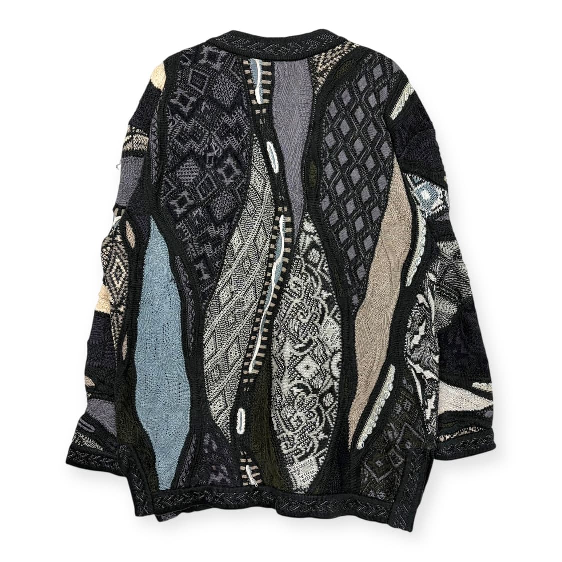 쿠지 패턴 니트 가디건 상품이미지7