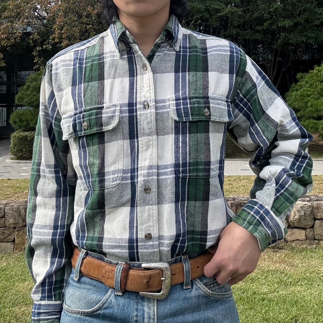 랭글러 Wrangler 리지드 웨어 플란넬 체크 셔츠 상품이미지2